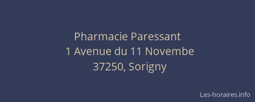 Pharmacie Paressant