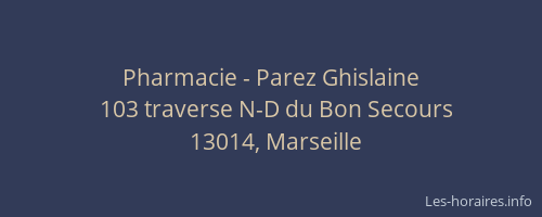 Pharmacie - Parez Ghislaine