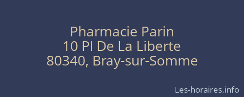 Pharmacie Parin