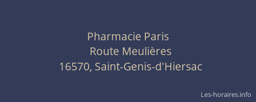 Pharmacie Paris