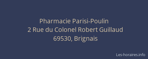 Pharmacie Parisi-Poulin