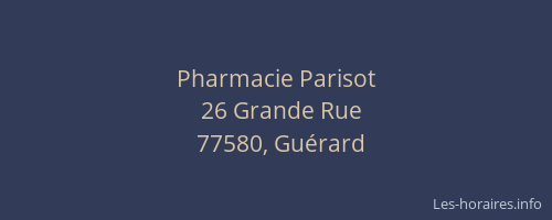 Pharmacie Parisot