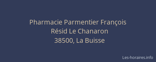 Pharmacie Parmentier François