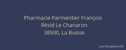 Pharmacie Parmentier Fran&ccedil;ois