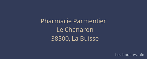 Pharmacie Parmentier