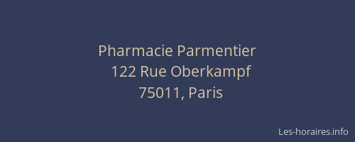 Pharmacie Parmentier