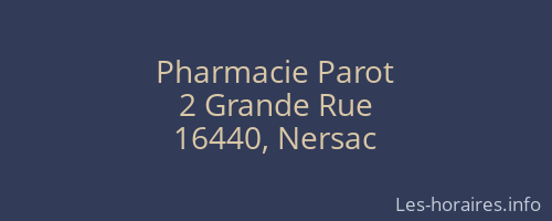 Pharmacie Parot