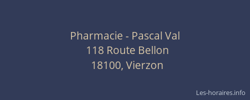 Pharmacie - Pascal Val