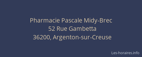 Pharmacie Pascale Midy-Brec