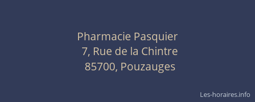 Pharmacie Pasquier