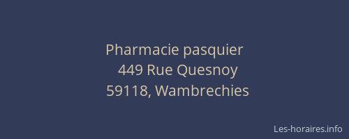 Pharmacie pasquier