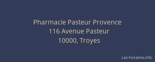 Pharmacie Pasteur Provence