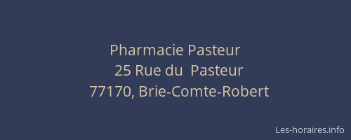 Pharmacie Pasteur