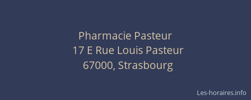 Pharmacie Pasteur