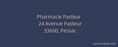 Pharmacie Pasteur