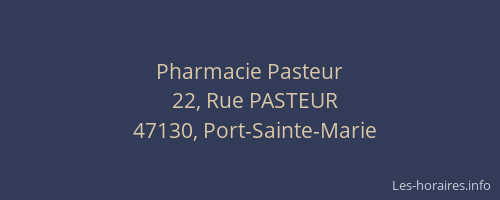 Pharmacie Pasteur