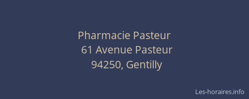 Pharmacie Pasteur