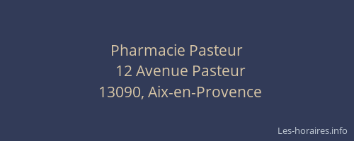 Pharmacie Pasteur