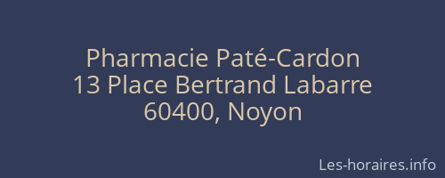 Pharmacie Paté-Cardon