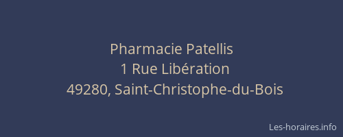 Pharmacie Patellis
