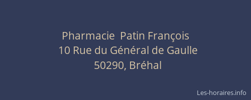 Pharmacie  Patin François
