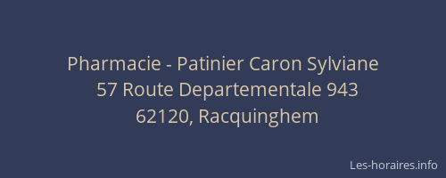 Pharmacie - Patinier Caron Sylviane