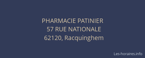 PHARMACIE PATINIER
