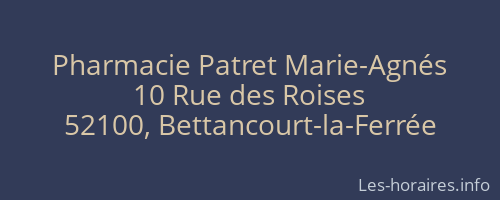 Pharmacie Patret Marie-Agnés