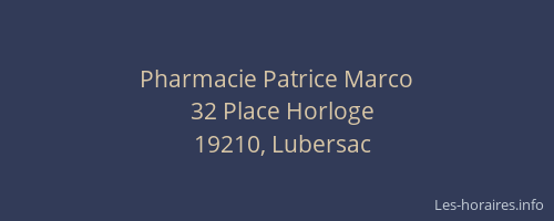 Pharmacie Patrice Marco