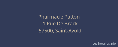 Pharmacie Patton