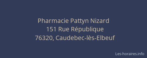 Pharmacie Pattyn Nizard