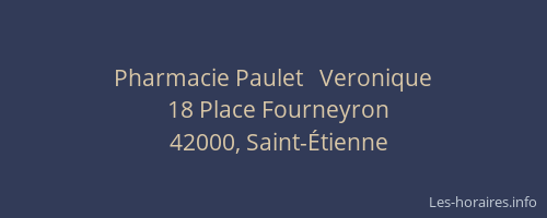 Pharmacie Paulet   Veronique