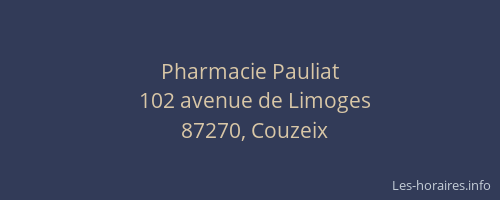 Pharmacie Pauliat