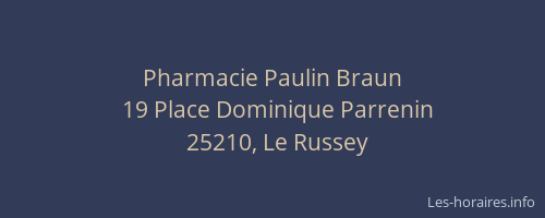 Pharmacie Paulin Braun