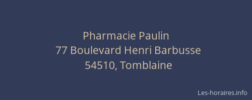 Pharmacie Paulin