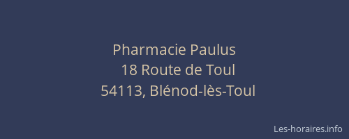 Pharmacie Paulus