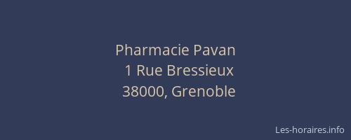 Pharmacie Pavan