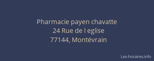 Pharmacie payen chavatte