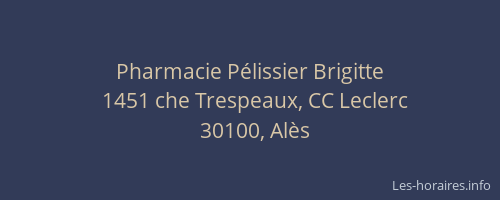 Pharmacie Pélissier Brigitte