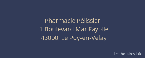 Pharmacie Pélissier