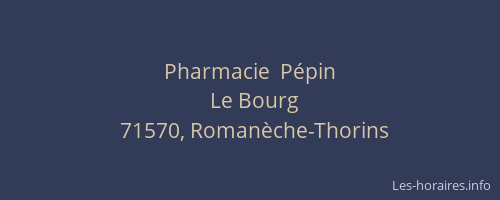 Pharmacie  Pépin