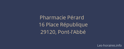 Pharmacie P&eacute;rard