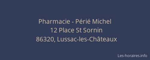 Pharmacie - Périé Michel