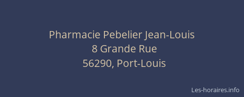 Pharmacie Pebelier Jean-Louis