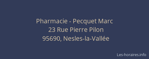 Pharmacie - Pecquet Marc
