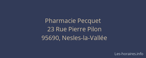 Pharmacie Pecquet