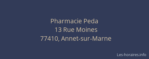 Pharmacie Peda