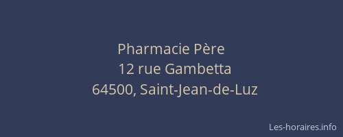 Pharmacie P&egrave;re