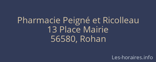 Pharmacie Peigné et Ricolleau