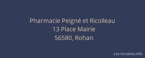 Pharmacie Peigné et Ricolleau